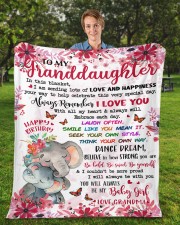 In This Blanket Grandma To Granddaughter Fleece Blanket - 50" x 60" aos-coral-fleece-blanket-50x60-lifestyle-front-01a