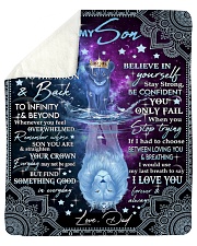 I Love You To The Moon And Back Dad To Son Sherpa Fleece Blanket tile