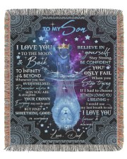 I Love You To The Moon And Back Dad To Son 50x60 - Woven Blanket tile