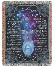 I Love You To The Moon And Back Dad To Son 60x80 - Woven Blanket tile