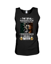The Devil Whispered To Me I'm Coming For You Beer Unisex Tank tile