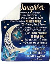 Wherever your journey in life Dad to Daughter Sherpa Fleece Blanket tile