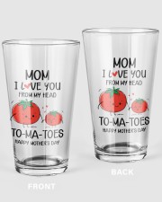 I Love U From My Head Tomatoes Mother's Day To Mom Pint Glass tile