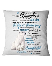The Day You Came Into My Life Bear Dad To Daughter Square Pillowcase tile