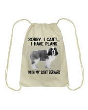 I have plans with my dog Saint Bernard Drawstring Bag tile