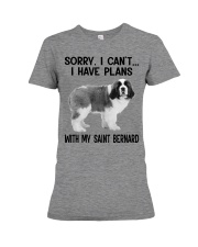 I have plans with my dog Saint Bernard Premium Fit Ladies Tee tile