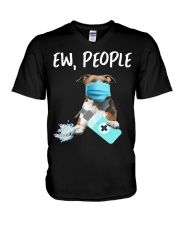 Ew People Dog American Staffordshire Terrier V-Neck T-Shirt tile