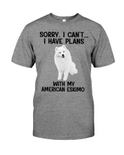 I have plans with my dog American Eskimo Premium Fit Mens Tee tile
