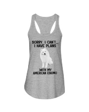 I have plans with my dog American Eskimo Ladies Flowy Tank tile
