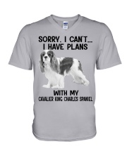I Have Plans With Cavalier King Charles Spaniel V-Neck T-Shirt tile