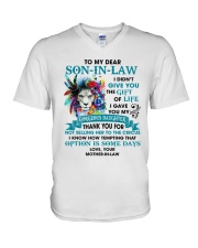 I Didn't Give You Gift Of Life Lion To Son In Law V-Neck T-Shirt tile