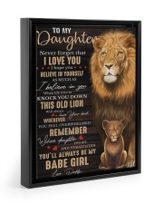 Lioness Dad To Daughter Never Forget That I Love U Floating Framed Canvas Prints Black tile