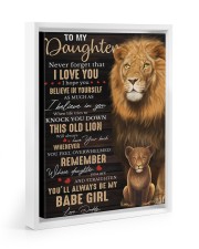 Lioness Dad To Daughter Never Forget That I Love U Floating Framed Canvas Prints White tile