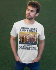 I Drink Beer And I Hunt Son To Dad Classic T-Shirt apparel-classic-tshirt-lifestyle-front-43