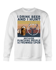 I Drink Beer And I Hunt Son To Dad Crewneck Sweatshirt tile