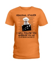 Personal Stalker Bichon Frise Ladies T-Shirt tile