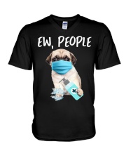 Ew People Pug V-Neck T-Shirt tile