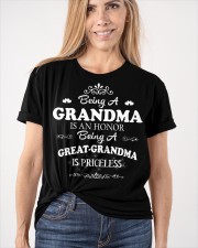 Being Grandma Is An Honor Granddaughter to Grandma Classic T-Shirt apparel-classic-tshirt-lifestyle-front-101