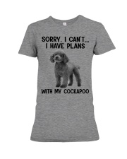 I have plans with my dog Cockapoo Premium Fit Ladies Tee tile