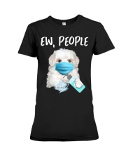 Ew People Dog Wearing A Face Mask Maltese Premium Fit Ladies Tee tile