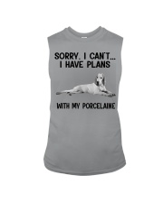 I have plans with my dog Porcelaine Sleeveless Tee tile