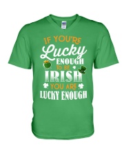 If You're Lucky Enough To Be Irish Patrick's Day V-Neck T-Shirt tile
