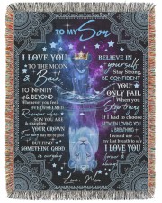 I Love You To The Moon And Back Mom To Son 60x80 - Woven Blanket tile