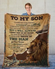 Lion Dad To Son I Closed My Eyes For But A Moment Fleece Blanket - 50" x 60" aos-coral-fleece-blanket-50x60-lifestyle-front-01