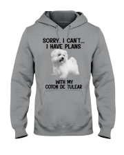 I have plans with my dog Coton de Tulear Hooded Sweatshirt tile