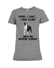 I Have Plans With My Boston Terrier Premium Fit Ladies Tee tile