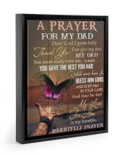 Dear God I Gratefully For Giving Dad To Daughter Floating Framed Canvas Prints Black tile