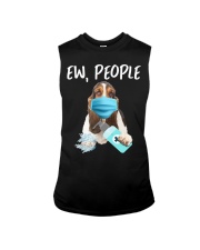 Ew People Dog Wearing A Face Mask Basset Hound Sleeveless Tee tile