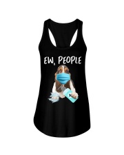 Ew People Dog Wearing A Face Mask Basset Hound Ladies Flowy Tank tile