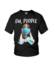 Ew People Dog Wearing A Face Mask Basset Hound Youth T-Shirt tile