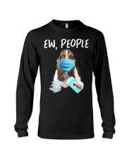 Ew People Dog Wearing A Face Mask Basset Hound Long Sleeve Tee tile