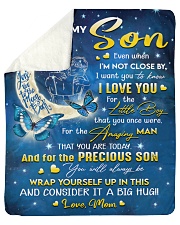 Even When I'm Not Close By Mom To Son Sherpa Fleece Blanket tile