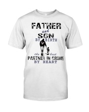 Father And Son By Birth Partner In Crime To Son Premium Fit Mens Tee tile