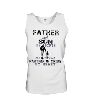 Father And Son By Birth Partner In Crime To Son Unisex Tank tile