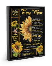 I Know It's Not Easy For A Woman Daughter To Mom Floating Framed Canvas Prints Black tile