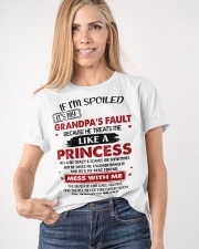 If I'm Spoiled It's My GP's Fault To Granddaughter Classic T-Shirt apparel-classic-tshirt-lifestyle-front-100