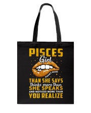 Zodiac Pisces Girl Knows More Than She Says Tote Bag tile