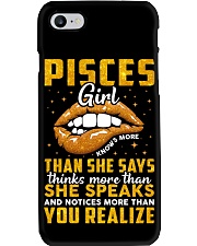 Zodiac Pisces Girl Knows More Than She Says Phone Case tile