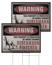 Dobermann dog this property is protected 24x18 Yard Sign aos-yard-sign-24x18-ghosted-front-03