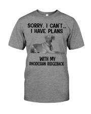 I have plans with my dog Rhodesian Ridgeback Premium Fit Mens Tee tile