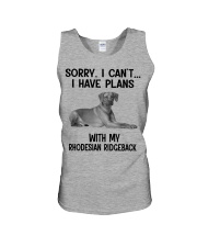 I have plans with my dog Rhodesian Ridgeback Unisex Tank tile
