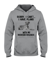 I have plans with my dog Rhodesian Ridgeback Hooded Sweatshirt tile