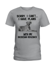 I have plans with my dog Rhodesian Ridgeback Ladies T-Shirt tile