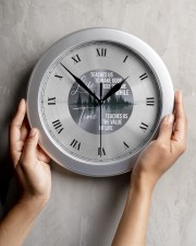 Life Teaches Us To Make Good Use Of Time Wall Clock aos-wall-clock-lifestyle-front-04