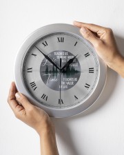 Life Teaches Us To Make Good Use Of Time Wall Clock aos-wall-clock-lifestyle-front-05
