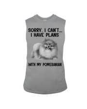 I have plans with my dog Pomeranian Sleeveless Tee tile
